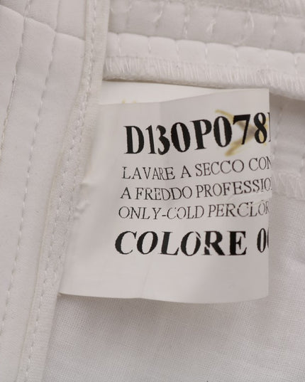 Ermanno Scervino White Cotton Slim Fit Casual Pants