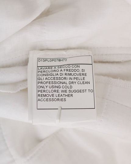 Ermanno Scervino White Cotton Slim Fit Casual Pants