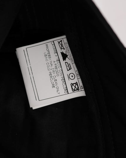 Ermanno Scervino Black Cotton Slim Fit Casual Pants