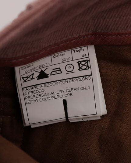 Ermanno Scervino Pink Velvet Cropped Casual Pants