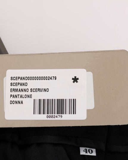 Ermanno Scervino Black Viscose Flare Bootcut Pants