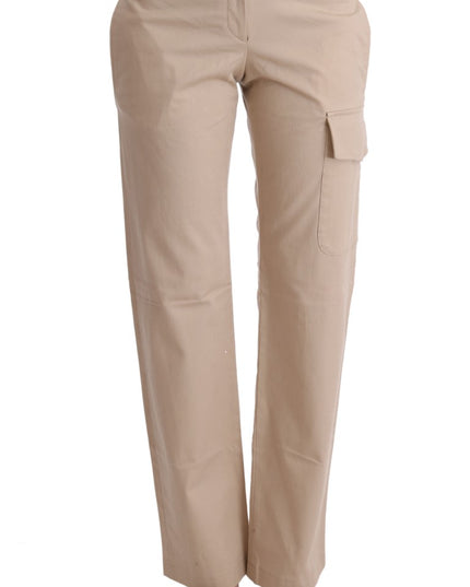 Ermanno Scervino Beige Cotton Wool Regular Fit Pants