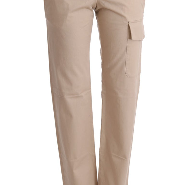 Ermanno Scervino Beige Cotton Wool Regular Fit Pants