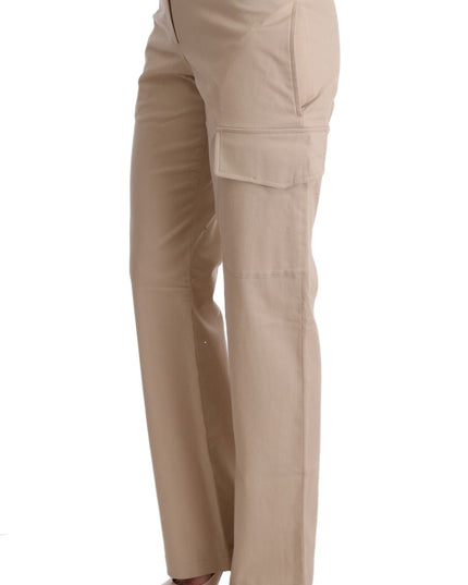 Ermanno Scervino Beige Cotton Wool Regular Fit Pants