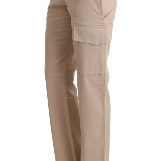 Ermanno Scervino Beige Cotton Wool Regular Fit Pants