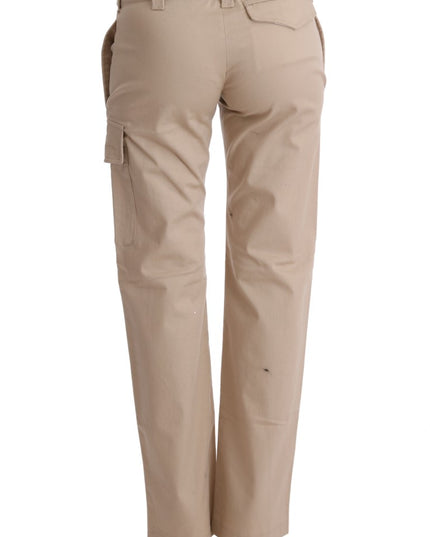 Ermanno Scervino Beige Cotton Wool Regular Fit Pants