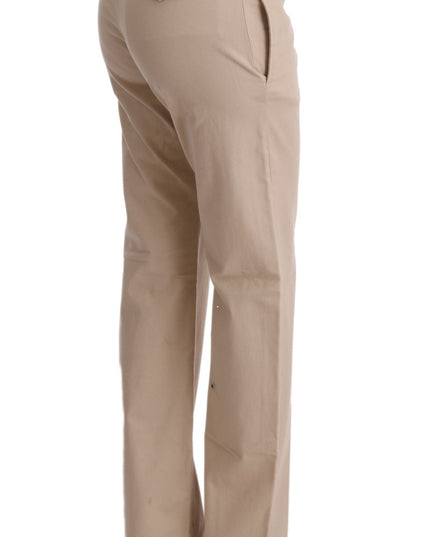 Ermanno Scervino Beige Cotton Wool Regular Fit Pants