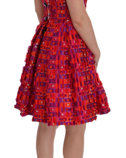 Dolce & Gabbana Pink Patterned A-line Above Knees Dress