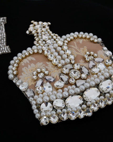 Dolce & Gabbana Black I AM A PRINCESS Crystal Shift Dress