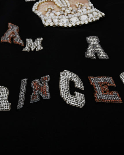 Dolce & Gabbana Black I AM A PRINCESS Crystal Shift Dress