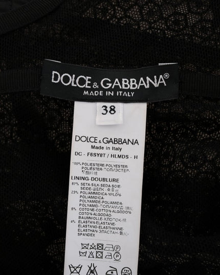 Dolce & Gabbana Black Floral Sheath Dress
