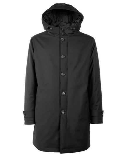 Made in Italy Black Wool Men's Jacket