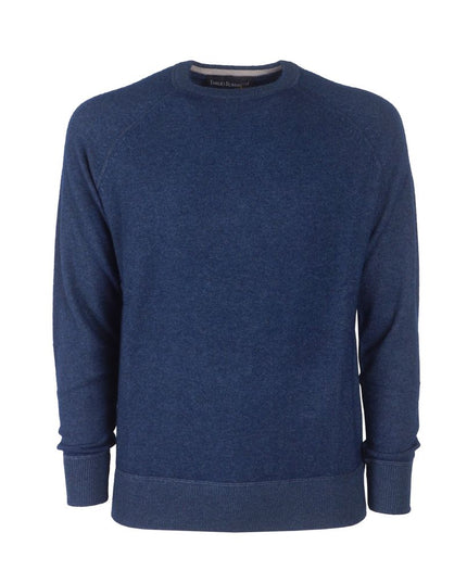 Emilio Romanelli Blue Cashmere Men Sweater