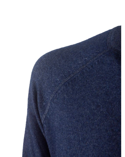 Emilio Romanelli Blue Cashmere Men Sweater