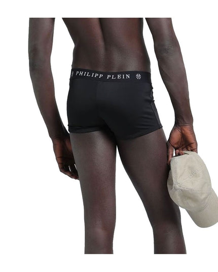 Philipp Plein Black Polyamide Men's Swimwear