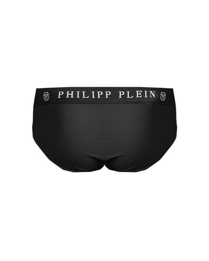 Philipp Plein Black Polyamide Men's Swimwear