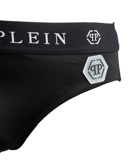 Philipp Plein Black Polyamide Men's Swimwear