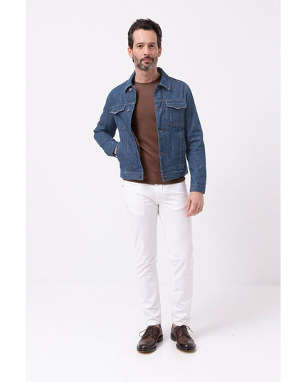 Don The Fuller Blue Cotton Men Jacket