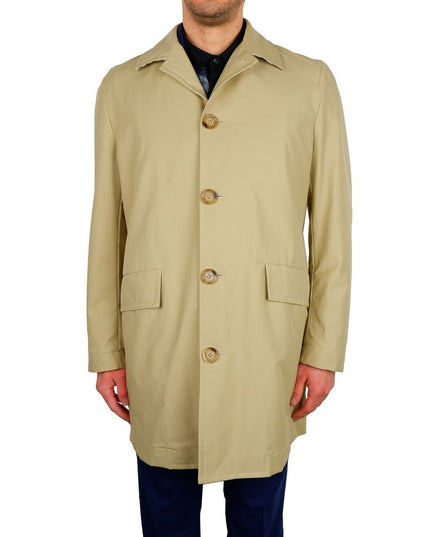 Aquascutum Beige Cotton Men Trench Coat