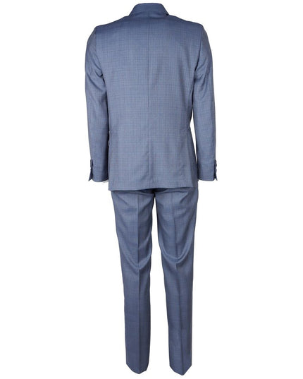 Made in Italy Blue Wool Men Suit