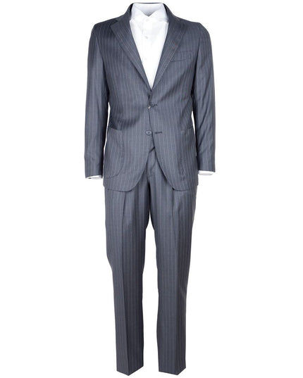 Made in Italy Gray Wool Men's Suit