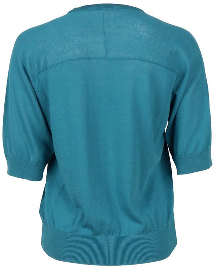 Alpha Studio Green Cotton Sweater