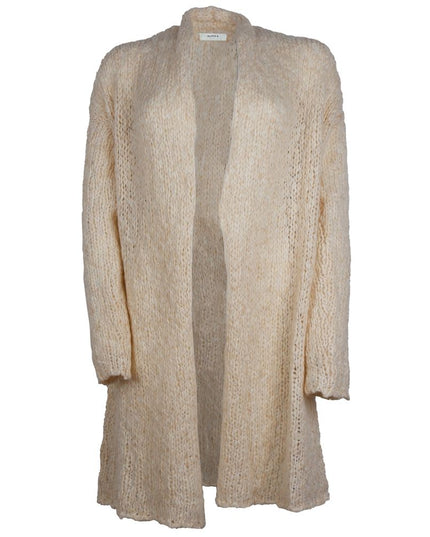 Alpha Studio Beige Alpaca Wool Women Dress