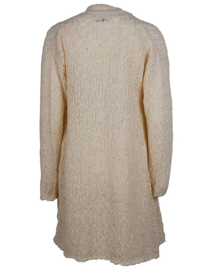 Alpha Studio Beige Alpaca Wool Women Dress