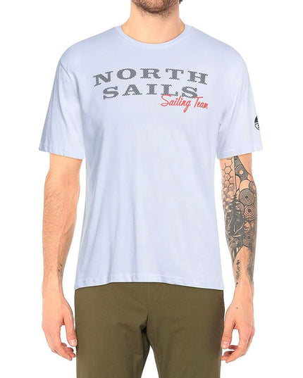 North Sails Pristine White Rubber Logo Tee