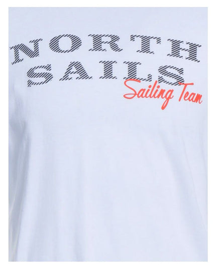 North Sails Pristine White Rubber Logo Tee
