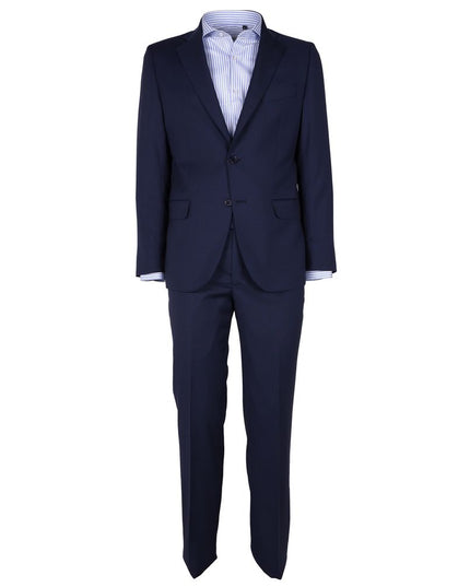 Made in Italy Blue Wool Men Suit