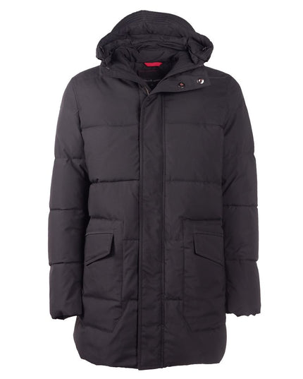 Emilio Romanelli Black Polyester Men Jacket