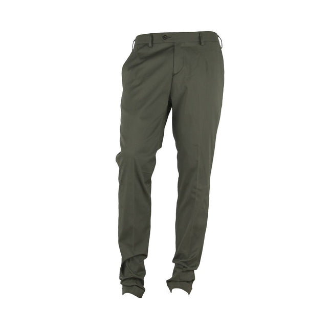 Made in Italy Green Cotton Men's Trouser