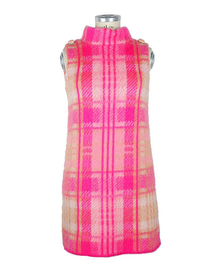 Elisabetta Franchi Fuchsia Marabou Women Dress