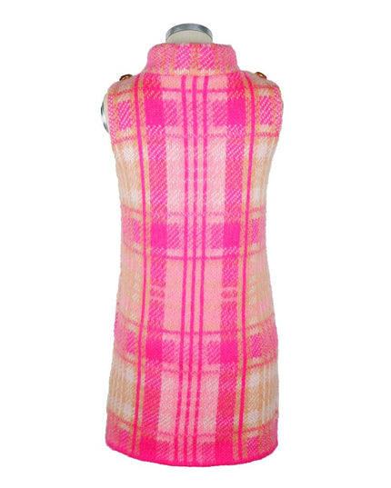 Elisabetta Franchi Fuchsia Marabou Women Dress