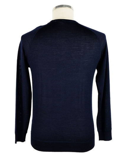 Emilio Romanelli Blue Cashmere Men Sweater