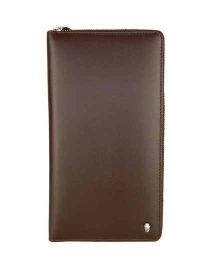 Cavalli Class Sophisticated Brown Leather Wallet