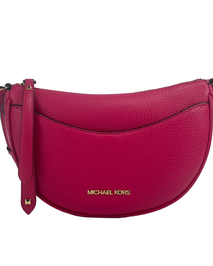 Michael Kors Dover Small Pink Half Moon Crossbody Bag Purse