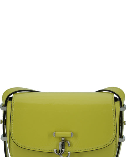 Jimmy Choo Lime Yellow Leather Small Shoulder Bag