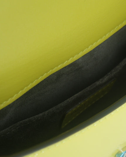 Jimmy Choo Lime Yellow Leather Small Shoulder Bag