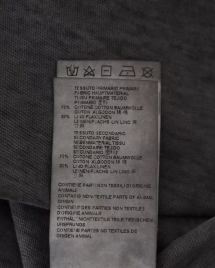 Dsquared² Black Cotton Linen Long Sleeves Pullover Sweater