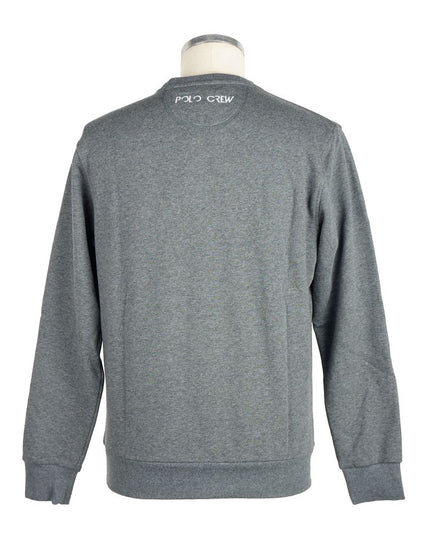 La Martina Gray Cotton Men Sweater