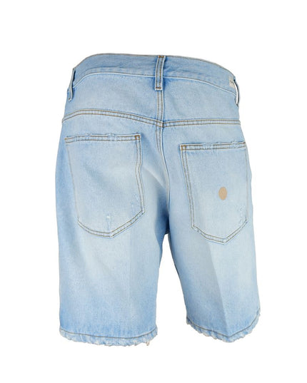 Don The Fuller Blue Cotton Men's Bermuda Shorts