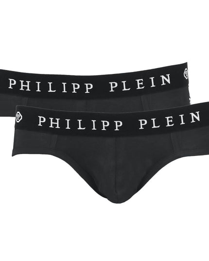 Philipp Plein Black Cotton Men Boxer Short Pack