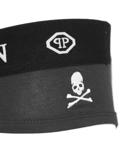 Philipp Plein Black Cotton Men Boxer Short Pack