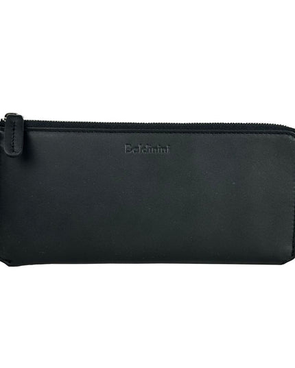 Baldinini Trend Elegant Black Leather Travel Organizer