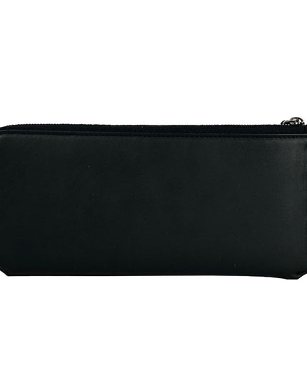 Baldinini Trend Elegant Black Leather Travel Organizer