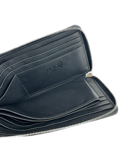 Baldinini Trend Elegant Black Leather Travel Organizer