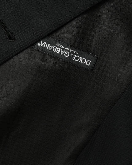 Dolce & Gabbana Black Wool Waistcoat Dress Formal Vest