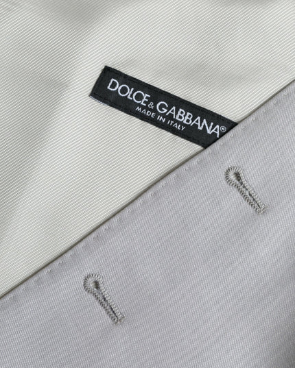 Dolce & Gabbana Light Gray Wool Formal Dress Waistcoat Vest